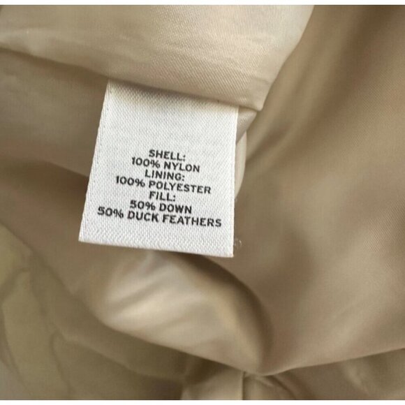 Caslon Womens Quilted Vest M Beige Nylon Down Polyester - Picture 6 of 12